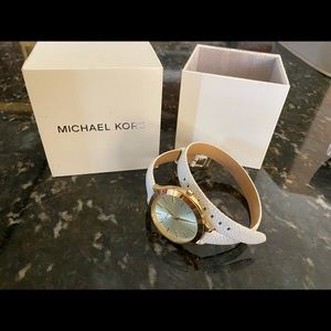 Michael Kors Slim Runway Leather Women’s Watch